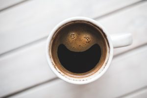 Coffee smiling